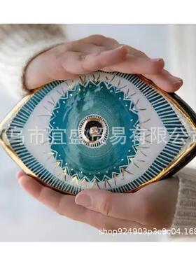 跨境新款眼睛邪恶之眼壁挂装饰品摆件 设计树脂 家居眼睛装修眼睛
