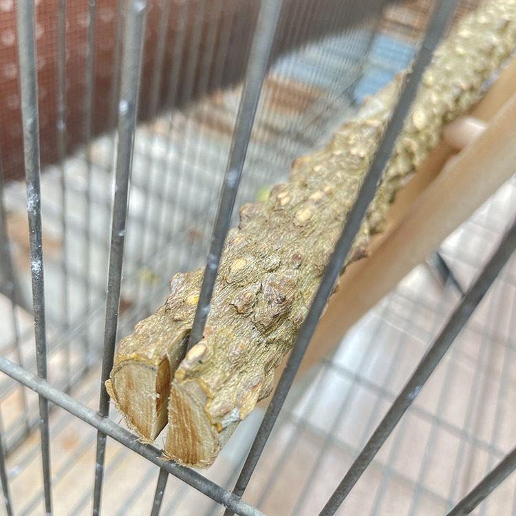 鹦鹉磨爪站杆野生花椒木两头开槽鸟双头两端开槽鹩哥八哥画眉站棍