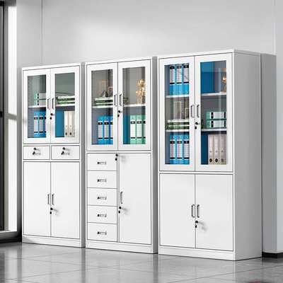 文件架子落地办公铁皮柜档案柜带锁矮柜资料柜家用储物柜更衣柜铁