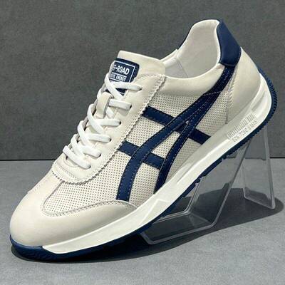 高档男鞋阿甘鞋男款春夏季款真皮软底跑步鞋男士小白鞋休闲运动鞋