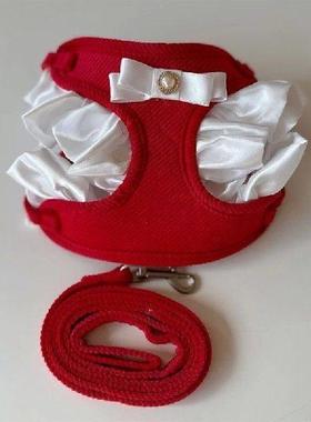 Korean Lace Cat Dog Pet Chest Strap Dog Leash Yorkshire Out