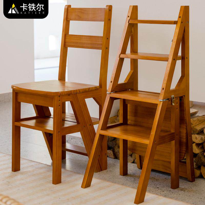 室内凳登高多功能椅子折叠梯子台阶批发木梯梯两用家用实椅楼梯