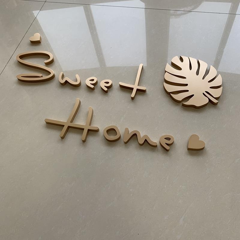 电视背景墙面装饰床头壁纸3d立体壁贴压克力字母卧室主卧客厅沙发