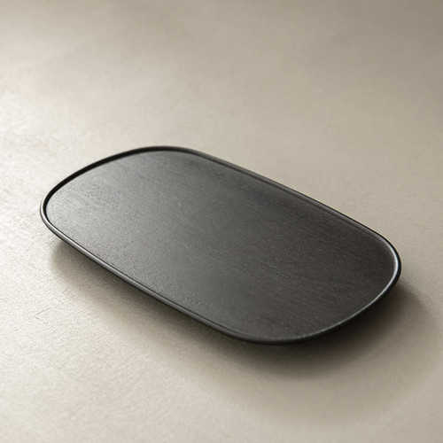 樱桃木四足茶台茶桌小型家用侘寂风茶盘托盘高级感实木干泡台壶承