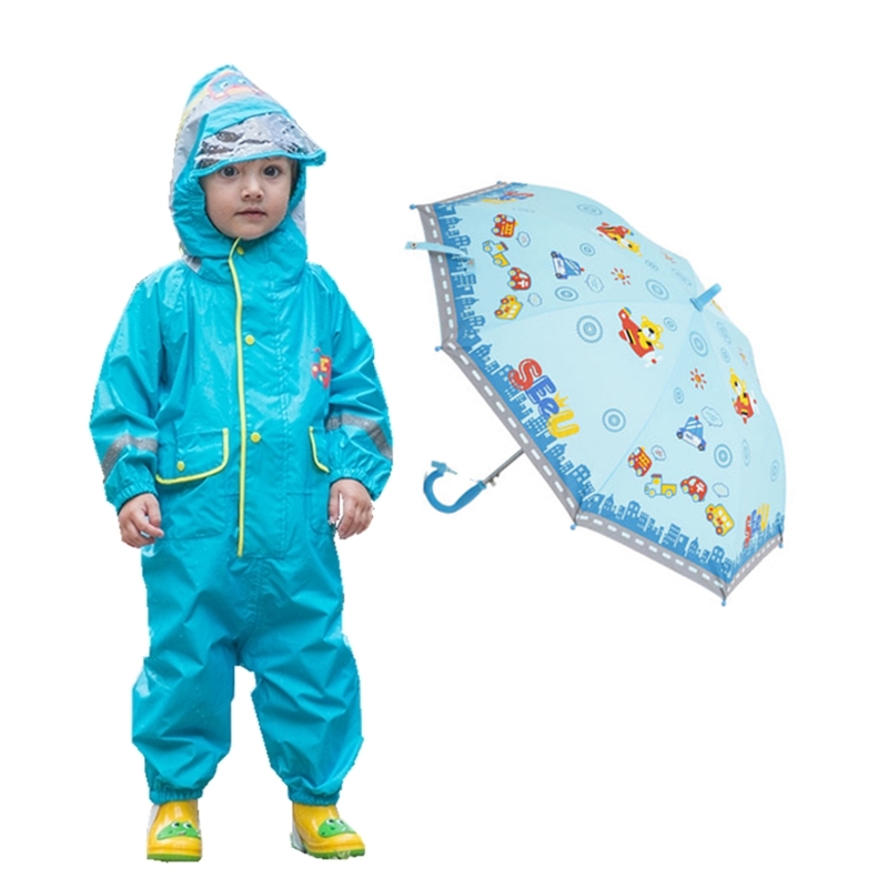 儿童连体防护服 雨衣 小学生大小童男女童幼儿园 卡通套装鞋雨