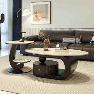 0岩板现代约客家厅用简轻奢感小户型茶桌852套装 225