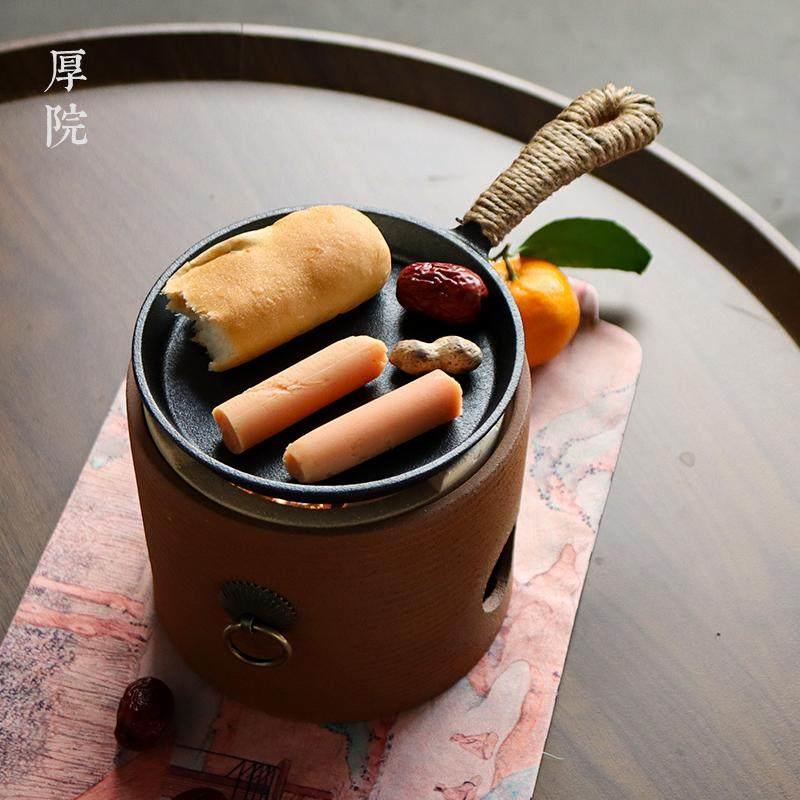厚院【晓家】围炉煮茶炉家用烤茶盘铸铁盘碳火蜡烛烘焙花茶咖啡炉