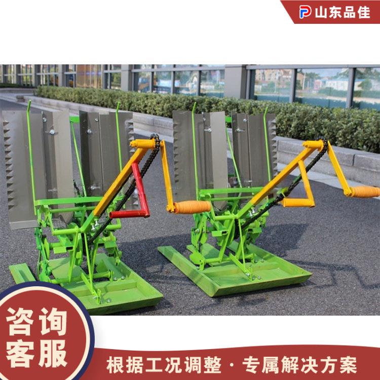 手摇式秧苗插秧机小型双行水稻插秧机农用山地丘岭水稻苗种植机