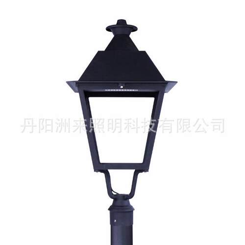ZOLAI洲来 一体压铸 外贸出口款四方公园灯头 欧式30wled庭院灯头