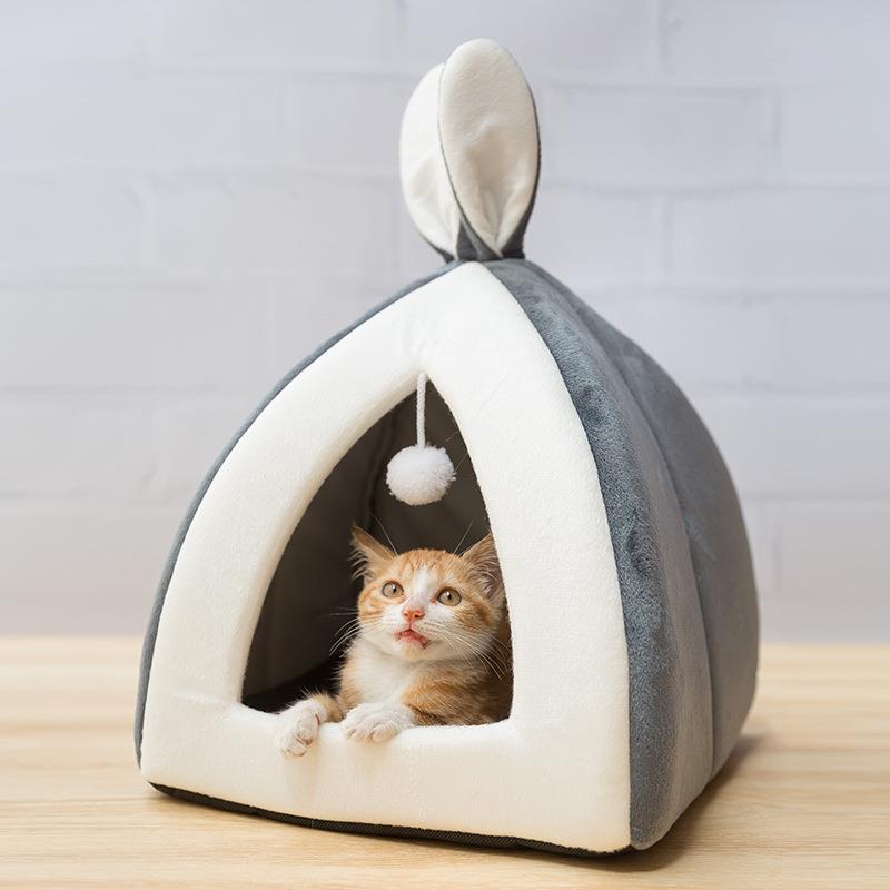 宠物兔子兔儿窝猫窝四季通用夏季房子猫舍猫屋别墅猫床小型犬狗窝