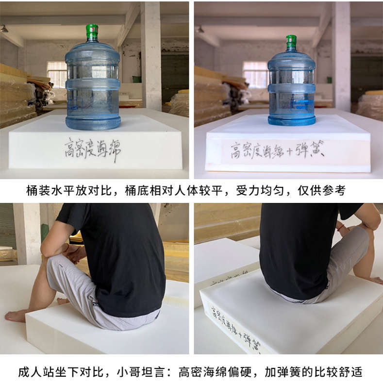 定做加硬高密度沙发垫子海绵垫定制加厚布艺实木头沙发坐垫弹簧垫