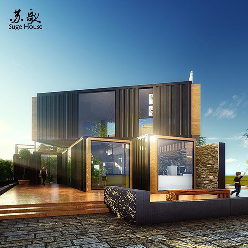 设计建造特色集装箱售楼部 集装箱房 可移动 创意建筑模块化