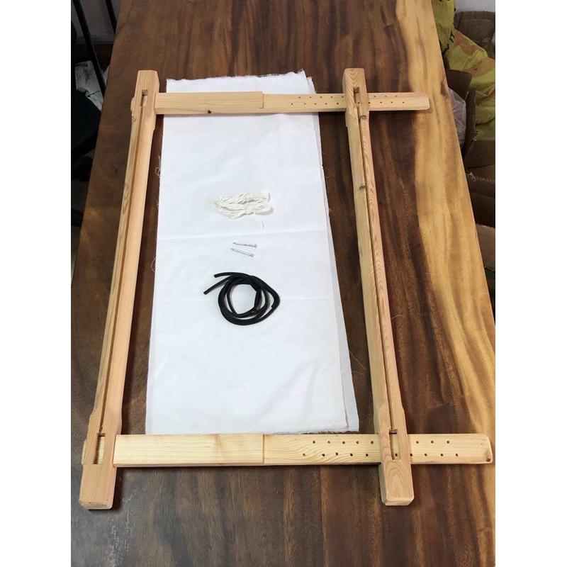 61K3手工苏绣刺绣花绷架十字绣diy工具实木卷绷传统台式绣架绣绷