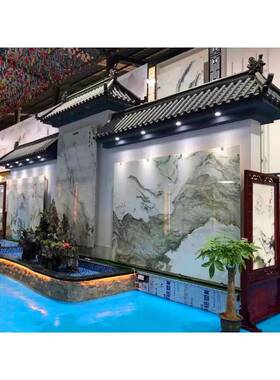 搭接料拼大板加厚增韧新中式仿古瓦YGQP接P树脂塑料古建装饰复古