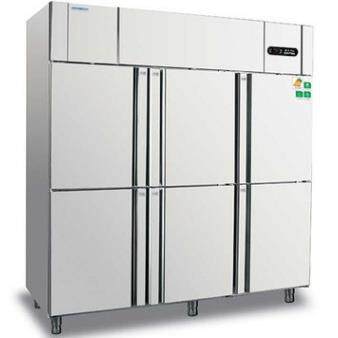 上海豪利供应六门不锈钢冷藏冷冻柜商用后厨食堂冰箱设备