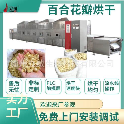 立威微波干燥设备花瓣加工烘干灭虫卵百合花干生产机器