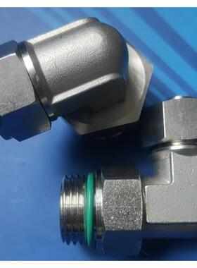 不锈钢304快拧接头万向锁母直角G螺纹旋转气管接头带O圈ABL8-G1/4