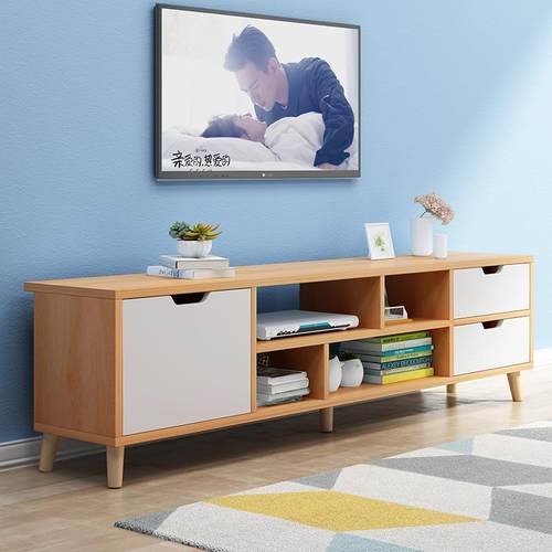 电视柜茶几组合简约小户型简易客厅卧室地柜仿实木电视柜