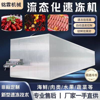 玉米粒流态化速冻机 手工面条芒果冷冻设备 西蓝花板栗速冻流水线