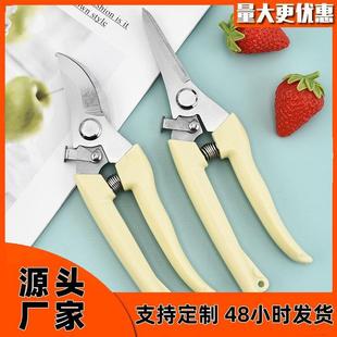 厂家现货不锈钢修枝剪园林花木剪园艺直头弯头树枝剪花枝盆景剪刀