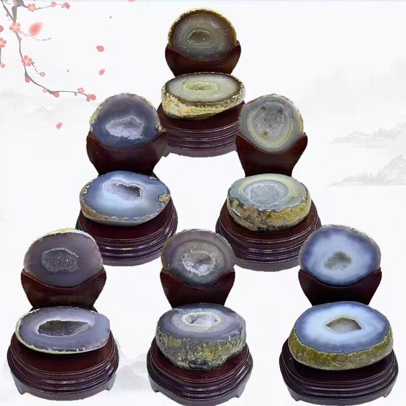然IEL玛石瑙紫水晶洞聚宝盆白黄晶洞天原摆件办公室水家居客厅