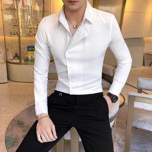 韩式 设计时衬衫 尚高端长袖 衬型衫 发 正品 个性 采购产品春秋男士