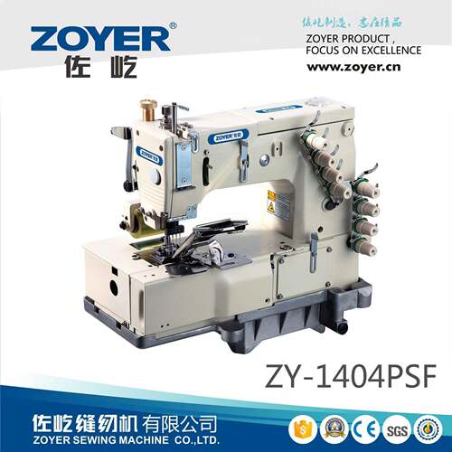 厂家供应ZY1404PSF四针链式门襟机(带拖轮)，多针缝纫机