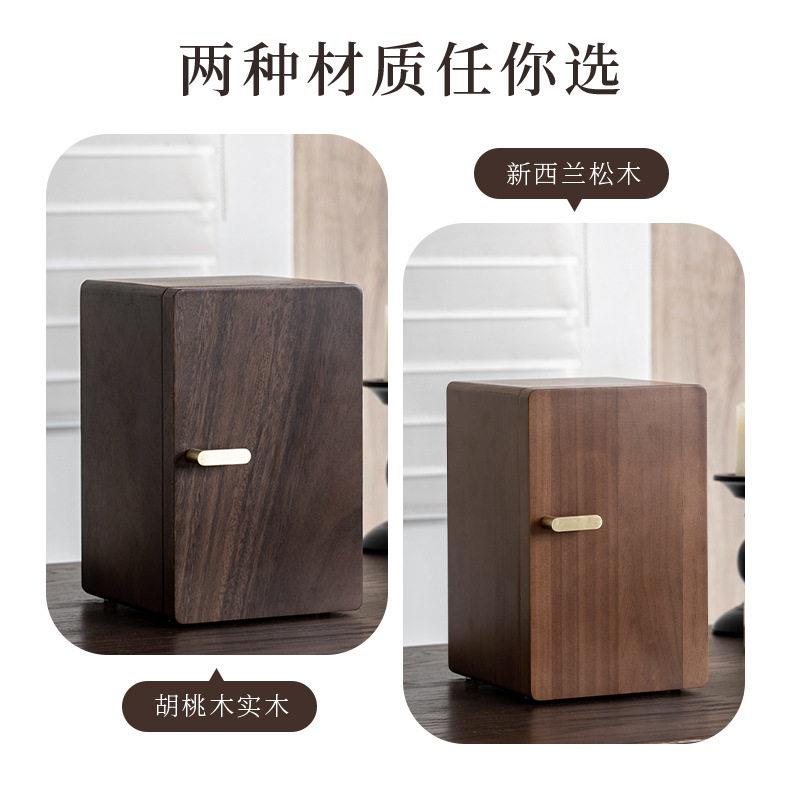 实木首饰盒收纳盒中复古木质饰品盒大容量带锁镜子新款结婚耳饰