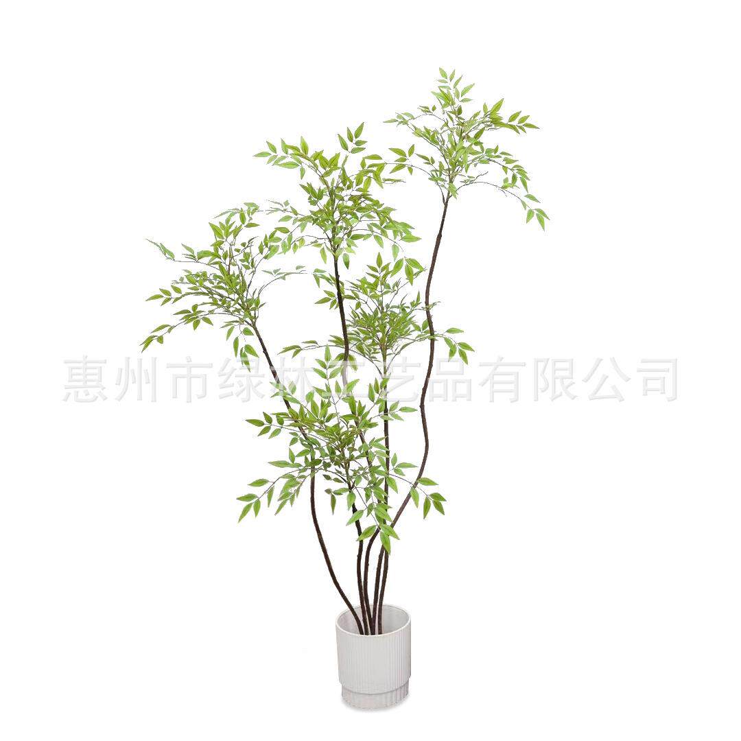 南天竹仿生绿植落地花艺摆件室内客厅大盆栽高品质假花仿真花