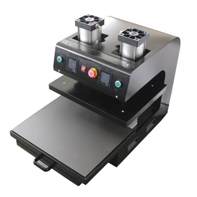 热压机8*8cm上下板发热rosin press 气动双面压烫烫画机热转印