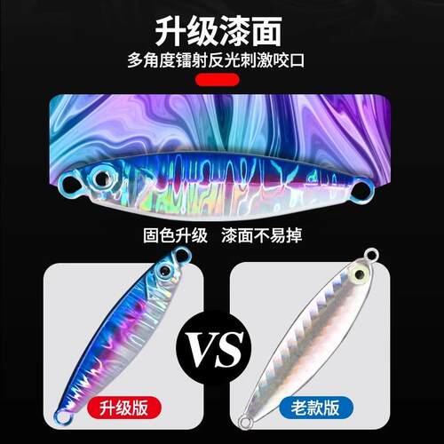 新款直销路亚饵假饵套装亮片铁板远投钓翘嘴鲈鱼专用微物仿生假饵
