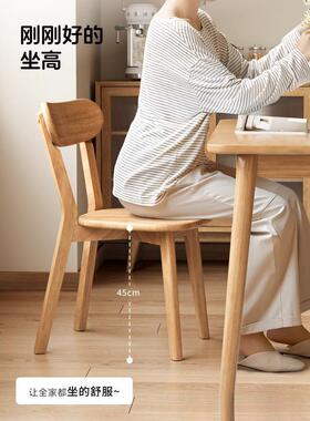 实木子餐餐家ZZH-8061用桌椅商用简约靠椅背椅木头复椅古意式餐厅