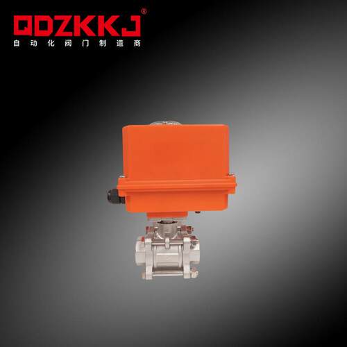 Q911F-16P电动三片式丝扣球阀不锈钢内螺纹切断阀耐腐蚀电动丝口