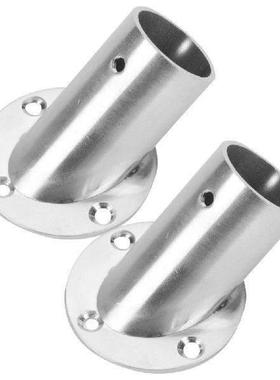 2 Pcs Angled Clothes Rail Closet Pole Bracket Rod Holders