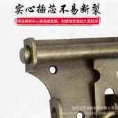 纯黄铜厚加加大号门栓大门纯黄铜门插防盗销卡明装 挂锁木门扣锁扣