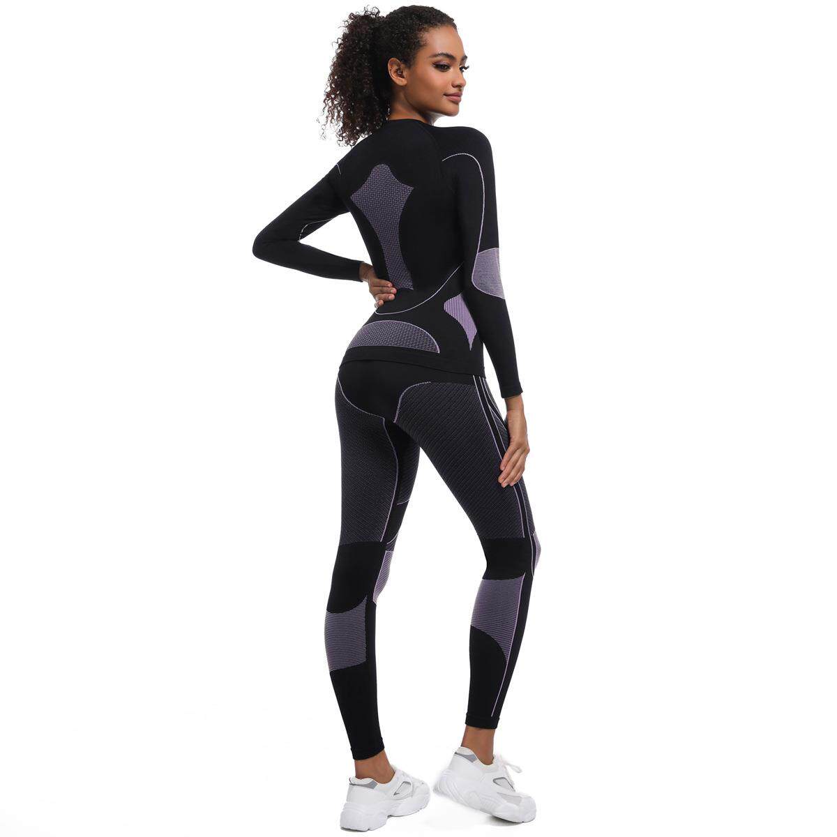 Seamless knitted ski suits quick-drying underwear running