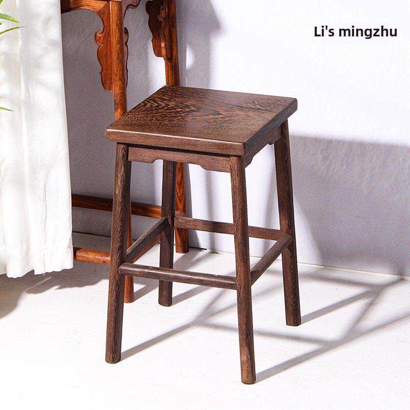非洲鸡翅木圆角家用方凳实木单板加厚座椅餐凳免漆环保儿童小板凳