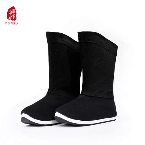 高档夏装童夏成童香皂靴古装童装男式武风格透气术童装表演靴唐装