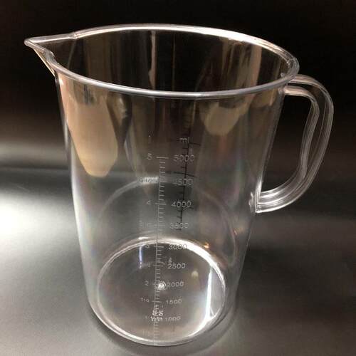 Pc塑料量杯5000ml带刻度实验室耐热水壶溶液杯丙烯酸容量5L量筒