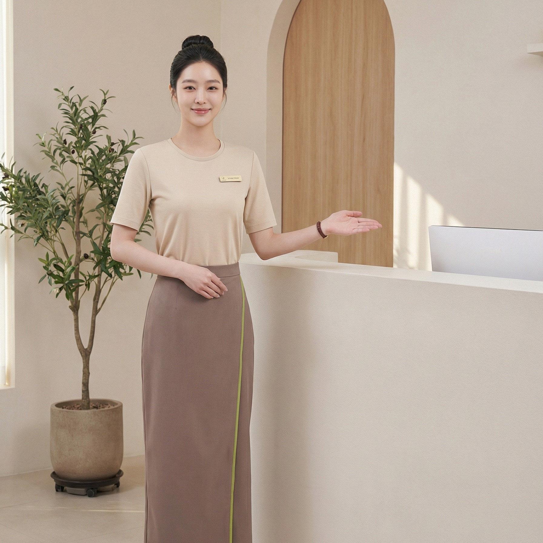 美容院工作服女美容师2026新款高品质美业减龄工服套装皮肤管理师图片