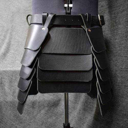 Medieval Viking Knight Leg Armor Leather Tassets Belt Renais