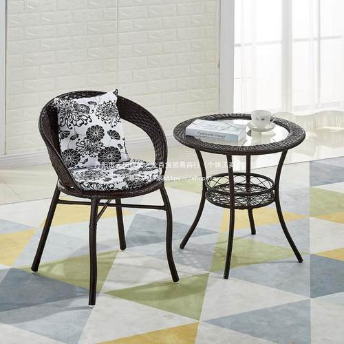 阳台12桌椅椅几三件套厅户外休闲藤家具茶组合藤编椅子五件套客塑