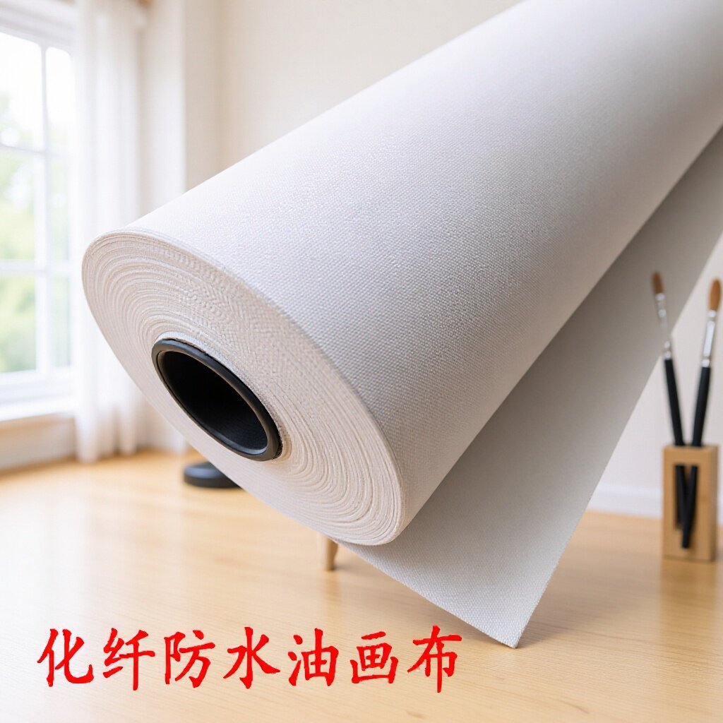 批发5元一平方水性亚光化纤油画布白底油画布室内油画布防水油画