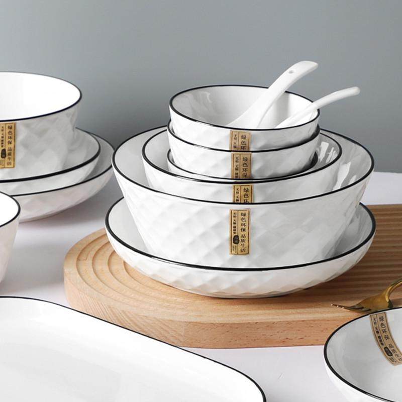 陶瓷碗盘45头10人家用碗碟套装创意个性北欧简约餐具网红ins风碗,餐饮具,碗,淘宝优惠券,粉丝福利购,淘宝优惠卷