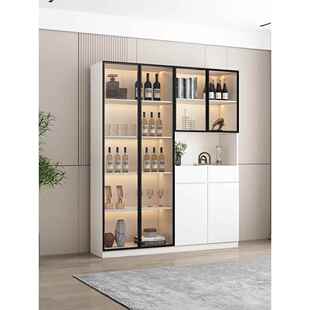 实一木餐边柜高柜轻奢柜靠墙家用茶水酒柜现GOY代简体约客厅储物