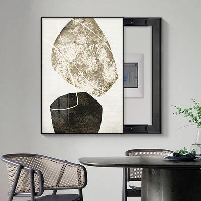 8m9抽象线条电表箱装饰画竖款遮挡免打孔简约配电箱电闸空气开关