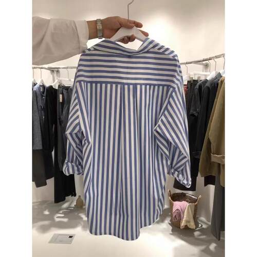 Vertical striped jacket, women's top, women's small shirt,