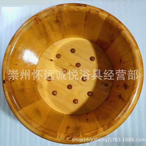 26m高香柏木圆边镶嵌珠泡脚木盆足厂25圆边镶浴盆洗供脚木桶家c直