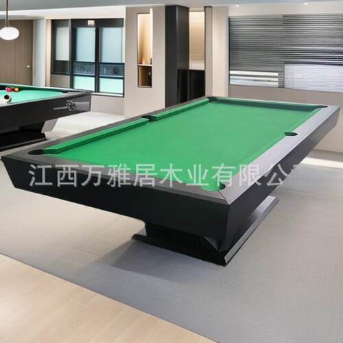 简约风家用黑八台球桌中式球案美式高定钢库大理石厂家款