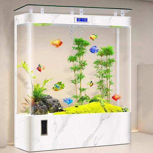 2024全新壁挂式一体式大型生态免更换水族智能落地式金鱼缸